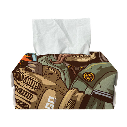 Dead Welder Print Rectangle Tissue Box Cover