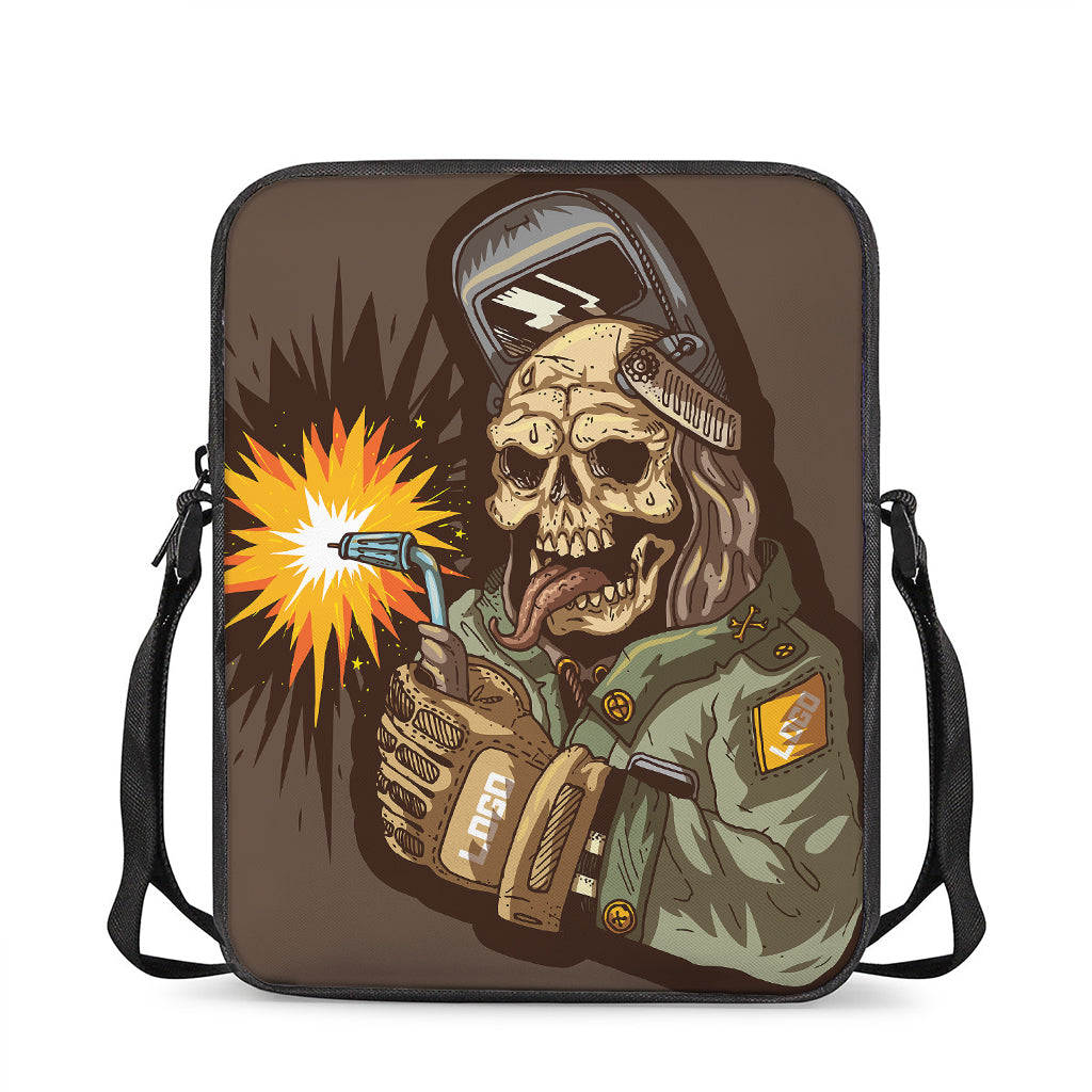 Dead Welder Print Rectangular Crossbody Bag