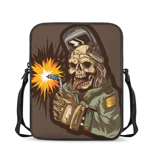 Dead Welder Print Rectangular Crossbody Bag