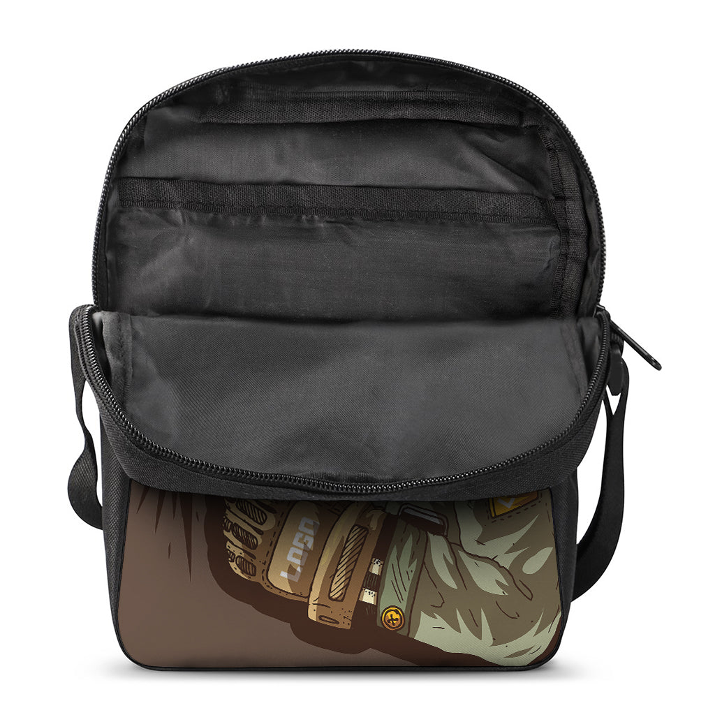 Dead Welder Print Rectangular Crossbody Bag