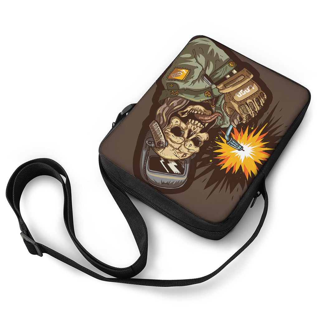 Dead Welder Print Rectangular Crossbody Bag