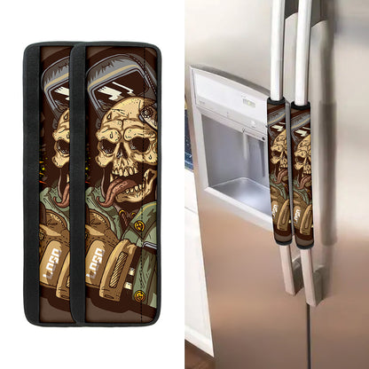 Dead Welder Print Refrigerator Handle Covers