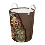 Dead Welder Print Round Laundry Basket