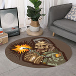 Dead Welder Print Round Rug