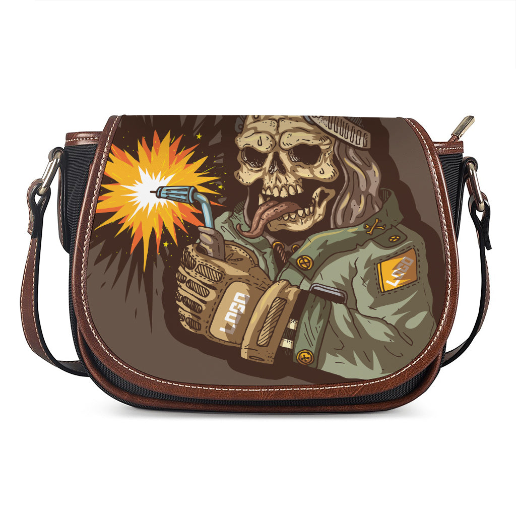 Dead Welder Print Saddle Bag