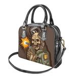 Dead Welder Print Shoulder Handbag