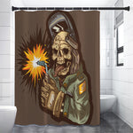 Dead Welder Print Shower Curtain