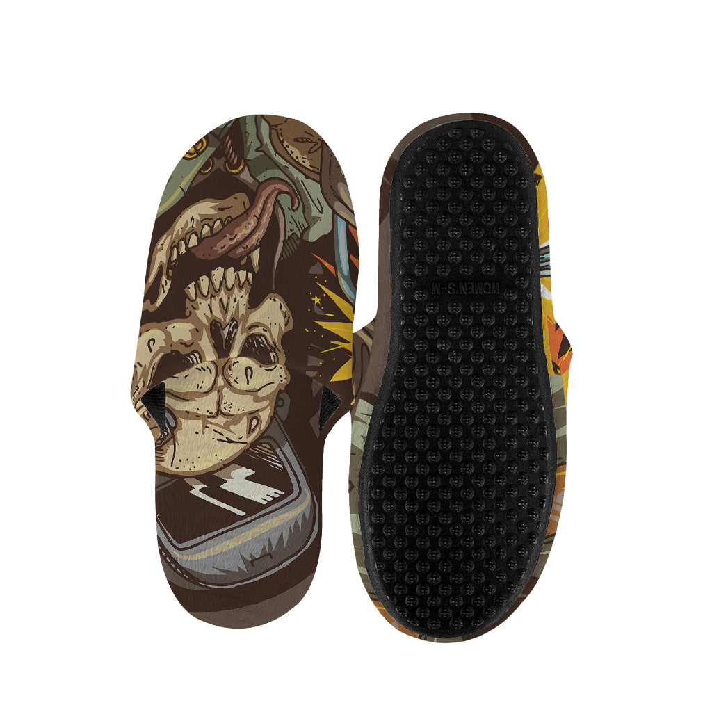 Dead Welder Print Slippers