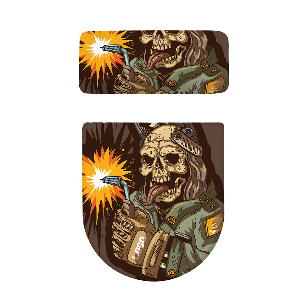 Dead Welder Print Toilet Lid And Tank Cover Set