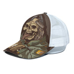 Dead Welder Print White Mesh Trucker Cap