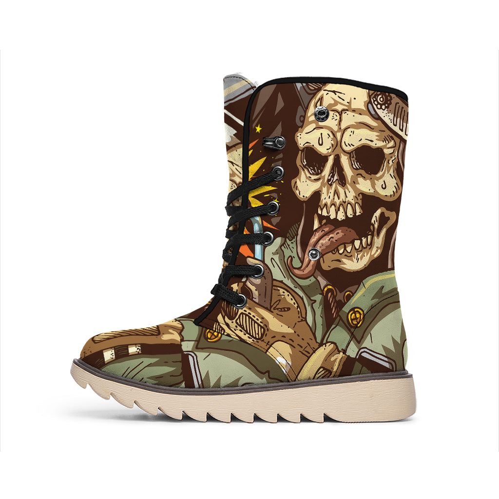 Dead Welder Print Winter Boots