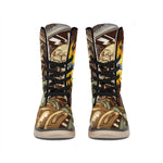 Dead Welder Print Winter Boots