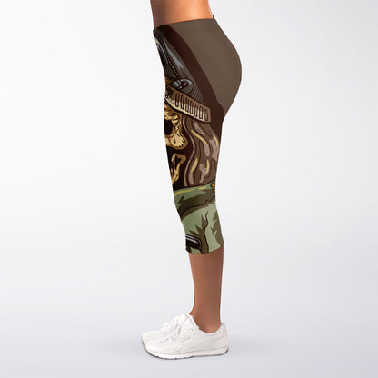 Dead Welder Print Women's Capri Leggings