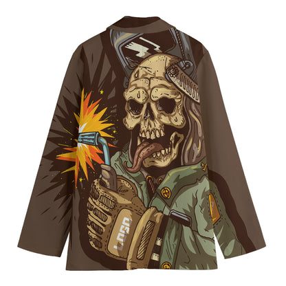 Dead Welder Print Women's Cotton Blazer