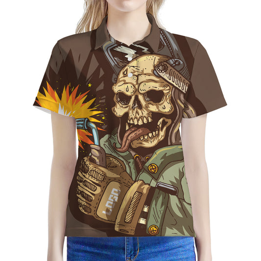 Dead Welder Print Women's Polo Shirt