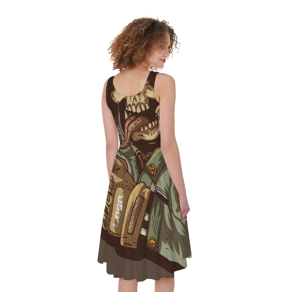 Dead Welder Print Women's Sleeveless Dress