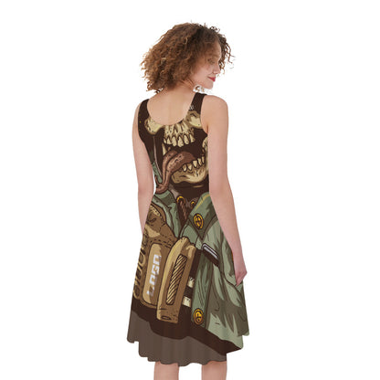 Dead Welder Print Women's Sleeveless Dress
