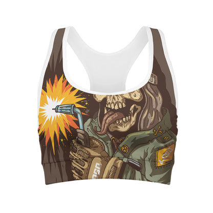 Dead Welder Print Women's Sports Bra