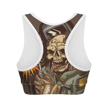 Dead Welder Print Women's Sports Bra