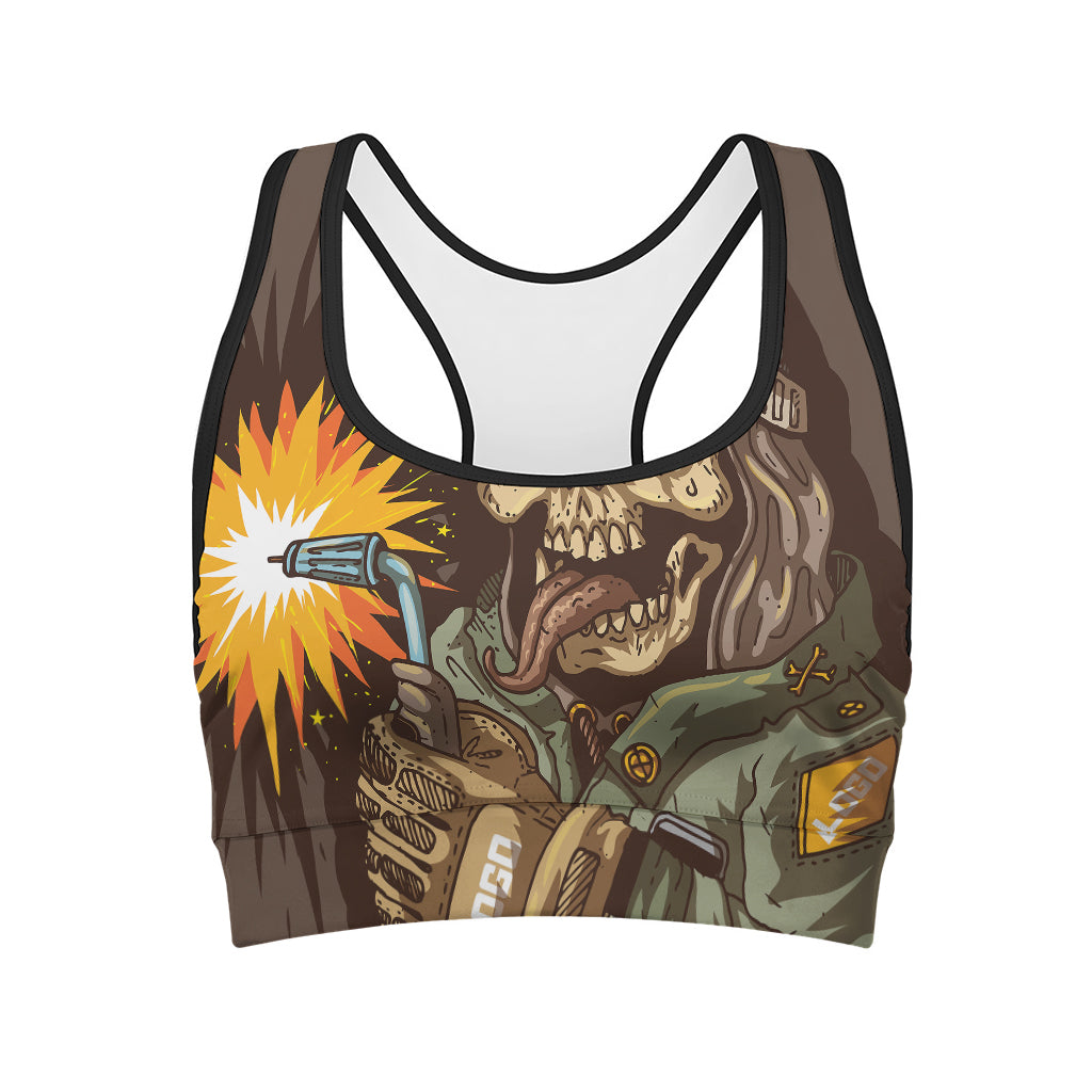 Dead Welder Print Women's Sports Bra