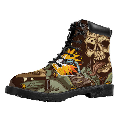 Dead Welder Print Work Boots