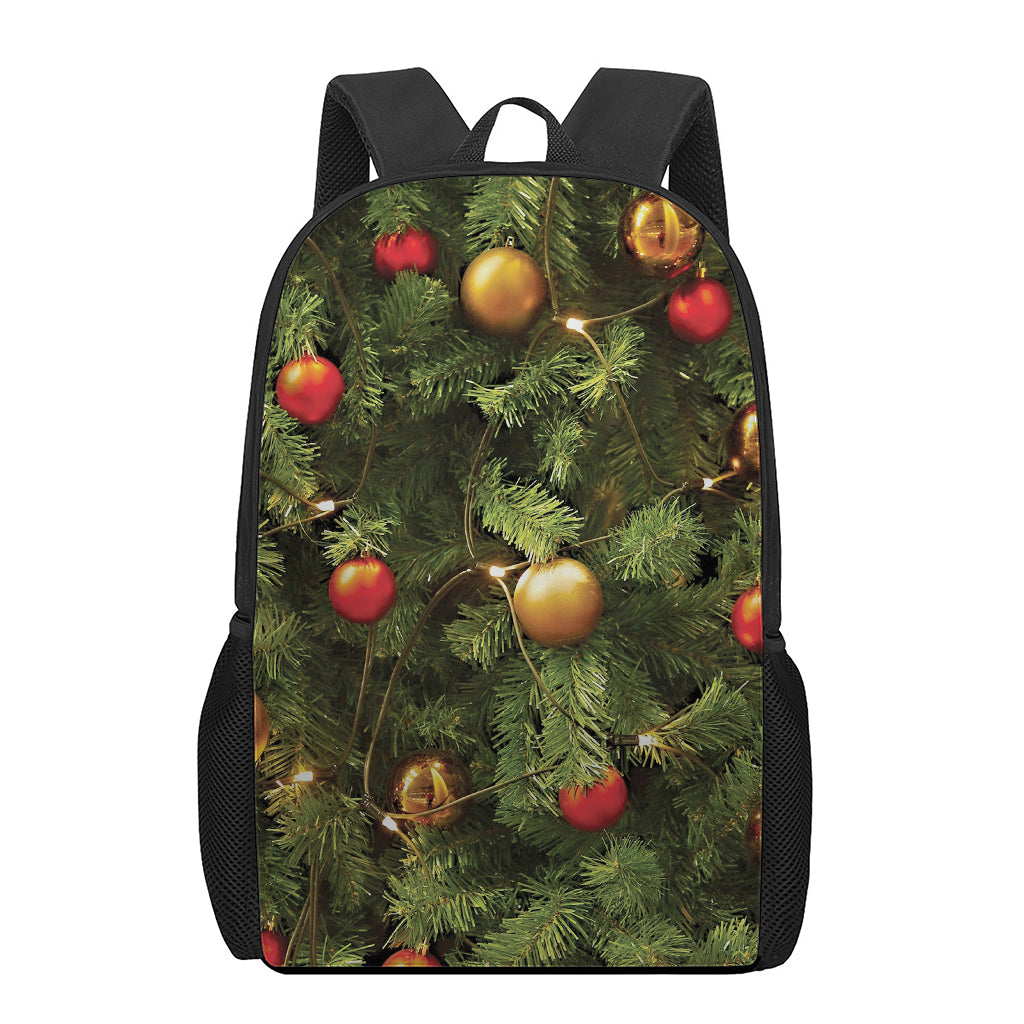 Decorated Christmas Tree Print 17 Inch Backpack