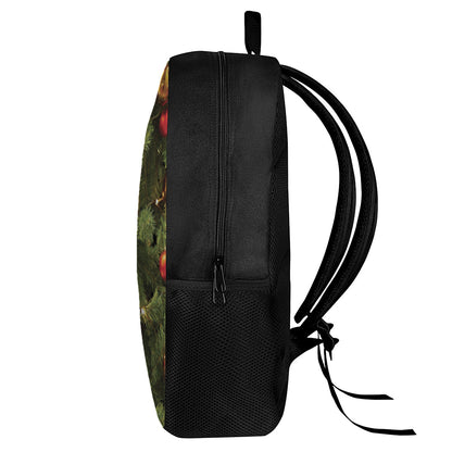 Decorated Christmas Tree Print 17 Inch Backpack