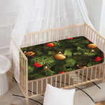 Decorated Christmas Tree Print Baby Crib Sheet