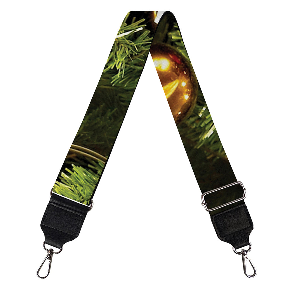 Decorated Christmas Tree Print Bag Strap