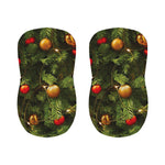 Decorated Christmas Tree Print Bar Stool Covers