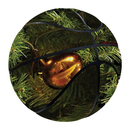 Decorated Christmas Tree Print Basketball