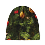 Decorated Christmas Tree Print Beanie