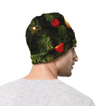 Decorated Christmas Tree Print Beanie