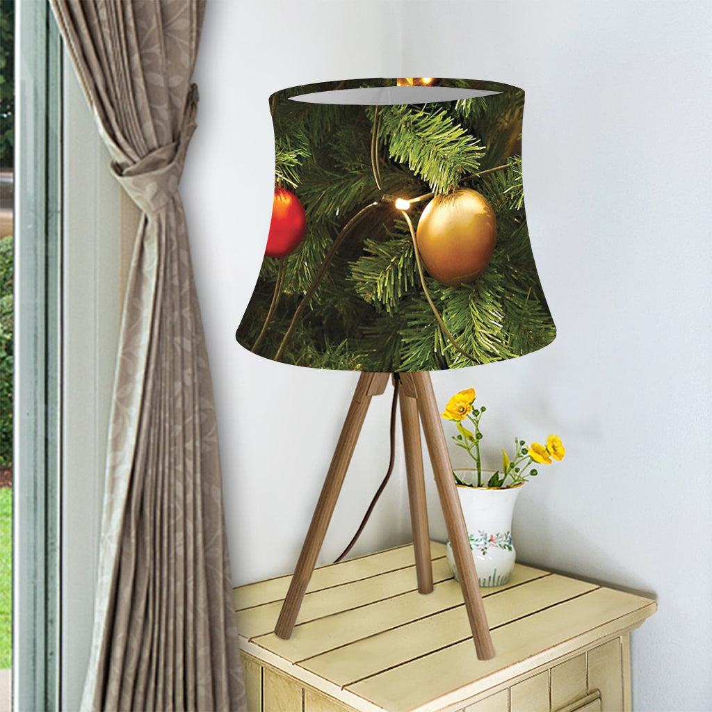 Decorated Christmas Tree Print Bell Lamp Shade