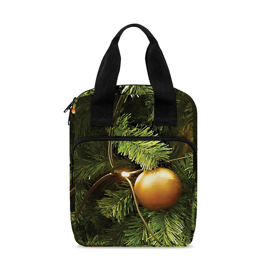 Decorated Christmas Tree Print Bible Tote Bag