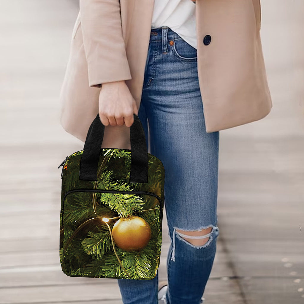Decorated Christmas Tree Print Bible Tote Bag