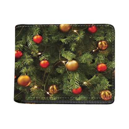Decorated Christmas Tree Print Bifold Wallet