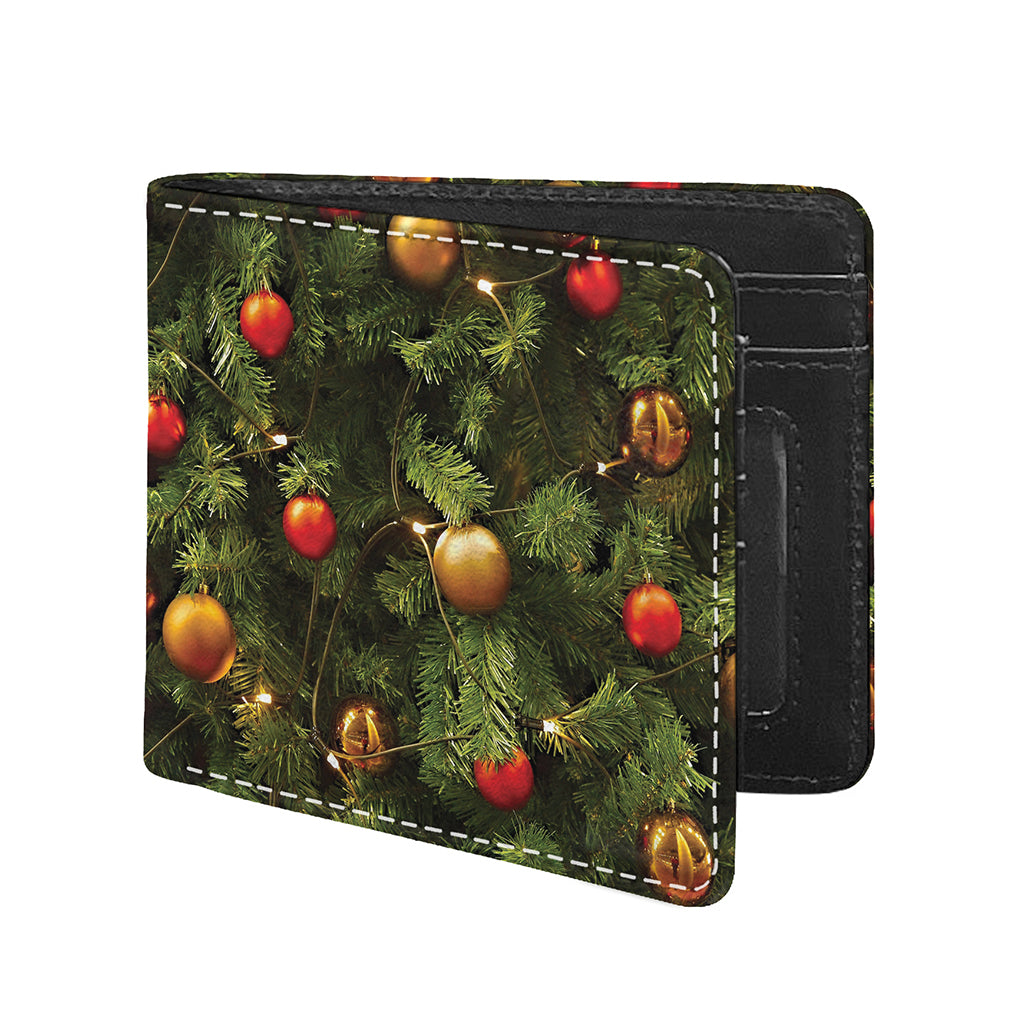Decorated Christmas Tree Print Bifold Wallet