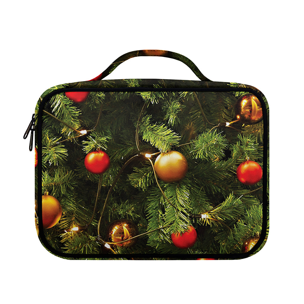 Decorated Christmas Tree Print Briefcase Bible Bag