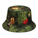 Decorated Christmas Tree Print Bucket Hat