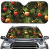 Decorated Christmas Tree Print Car Windshield Sun Shade