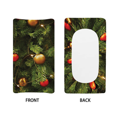 Decorated Christmas Tree Print Changing Pad Cover