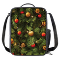 Decorated Christmas Tree Print Crossbody Lunch Bag
