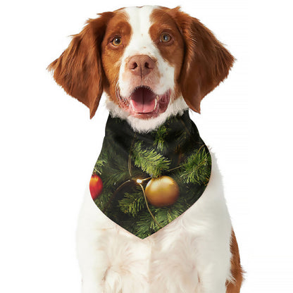 Decorated Christmas Tree Print Dog Bandana