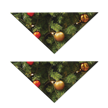 Decorated Christmas Tree Print Dog Bandana