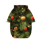 Decorated Christmas Tree Print Dog Zip Up Hoodie