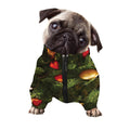 Decorated Christmas Tree Print Dog Zip Up Jacket