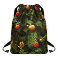 Decorated Christmas Tree Print Drawstring Backpack