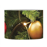 Decorated Christmas Tree Print Drum Lamp Shade