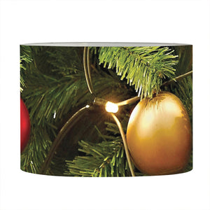 Decorated Christmas Tree Print Drum Lamp Shade